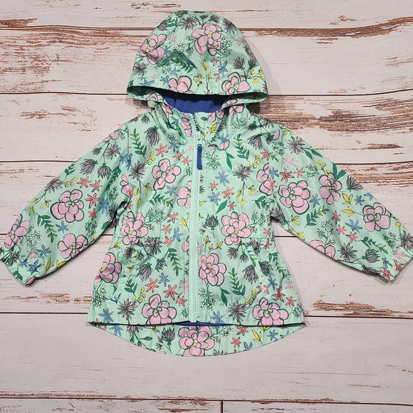 Cat & Jack Other - 🌺3/$20 Cat & Jack Jacket Mint Pink Floral Zip Up Toddler Girl 12 Months